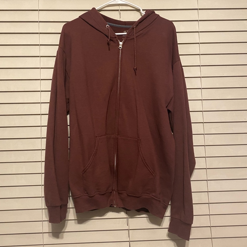 Brown Zip-up Hoodie